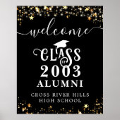 Klasse Reunion welkomstklasse Jaar Alumni Typograf Poster (Voorkant)