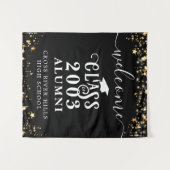 Klasse Reunion welkomstklasse Jaar Alumni Typograf Wandkleed (Voorkant (horizontaal))