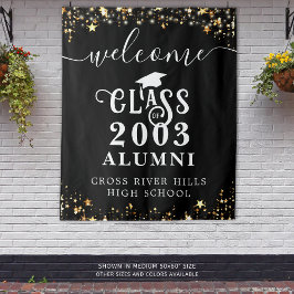 Klasse Reunion welkomstklasse Jaar Alumni Typograf Wandkleed
