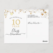 Klasse Reunion zwarte gouden sterren elk jaar Briefkaart (Achterkant)