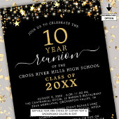 Klasse Reunion zwarte gouden sterren elk jaar Kaart