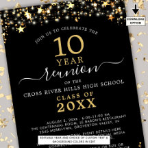 Klasse Reunion zwarte gouden sterren elk jaar