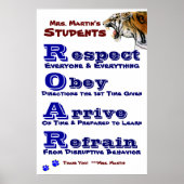 Klasse Richtlijnen/regels Poster (Voorkant)