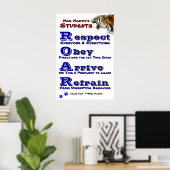 Klasse Richtlijnen/regels Poster (Thuiskantoor)