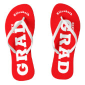 Klasse Rood en wit Afstuderen Teenslippers (Voetbed)