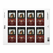 Klasse Royal Red Crown Zwart wijnlabel met kussen Etiket (Full Sheet)