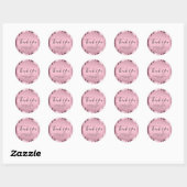 Klasse Roze Glitters Ronde Sticker (Vel)