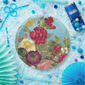 Klasse Rozen Red, Burgandy, Geel, Blauwgroen Backe Papieren Bordje (Feest)