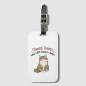 Klasse, Sassy & Brutaal Kat Design Bagagelabel (Voorkant (verticaal))