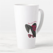 Klasse, Sassy, Zelfverzekerde Dame Silhouet Latte Mok (Rechterhoek)