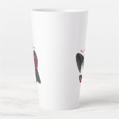 Klasse, Sassy, Zelfverzekerde Dame Silhouet Latte Mok (Voorkant)