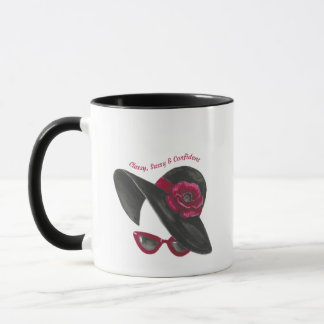 Klasse, Sassy, Zelfverzekerde Dame Silhouet Mok
