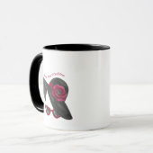 Klasse, Sassy, Zelfverzekerde Dame Silhouet Mok (Voorkant links)