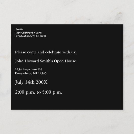 Klasse Senior Afstuderen Photo Invitation Uitnodiging Briefkaart (Achterkant)