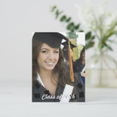 Klasse Senior Afstuderen Photo Invitation Uitnodiging Briefkaart (Staand voorkant)