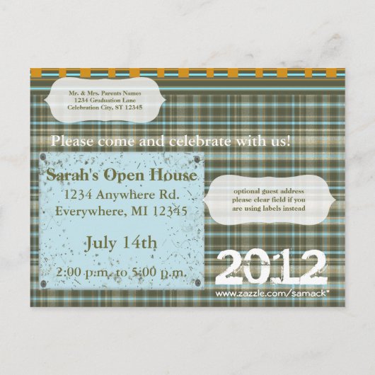 Klasse Senior Photo Graduation Invitations Uitnodiging Briefkaart (Achterkant)