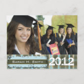 Klasse Senior Photo Graduation Invitations Uitnodiging Briefkaart (Voorkant)