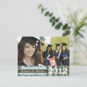 Klasse Senior Photo Graduation Invitations Uitnodiging Briefkaart (Staand voorkant)