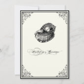 Klasse Shells Black en Cream - Weddenschap Kaart (Achterkant)