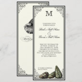 Klasse Shells Black en Cream - Weddenschap Kaart (Voorkant / Achterkant)