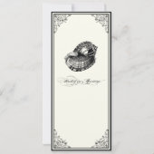 Klasse Shells Black en Cream - Weddenschap Kaart (Achterkant)