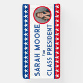 Klasse Stem" Blauw en Rood FOTO Verkiezingsschool Spandoek (Verticaal)