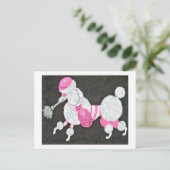 Klasse Stijlvolle Poodle Dief Briefkaart (Staand voorkant)