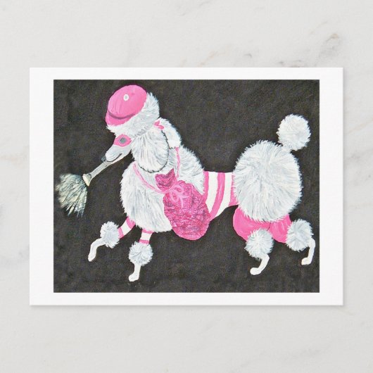 Klasse Stijlvolle Poodle Dief Briefkaart (Voorkant)