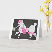 Klasse Stijlvolle Poodle Dief Kaart (Gele Bloem)