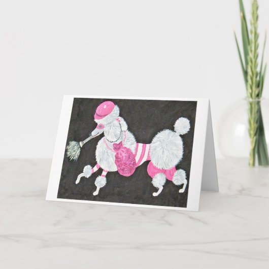 Klasse Stijlvolle Poodle Dief Kaart (Voorkant)
