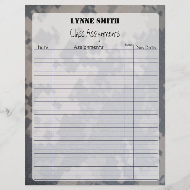 Klasse Taken Camoflauge ACU (Voorkant)