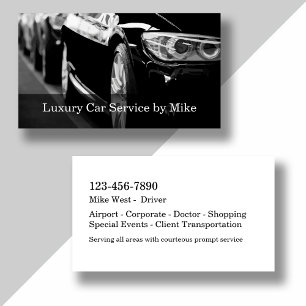 Klasse Taxi Service Luxe Transport Visitekaartje