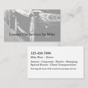 Klasse Taxi Service Luxe Zakelijke Kaarten Visitekaartje