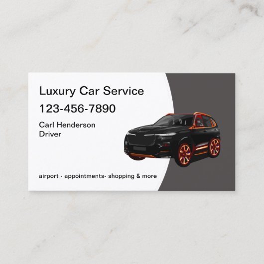 Klasse Taxi Vervoersdienst Visitekaartje (Voorkant)