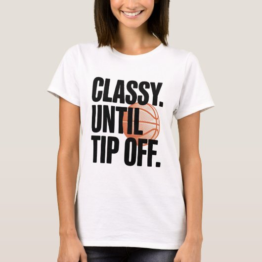Klasse tot de start van de grap - Grappige basketb T-shirt (Voorkant)