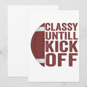 Klasse tot Kick Off Grappig Fantasie Voetbal Cadea Kaart (Voorkant / Achterkant)