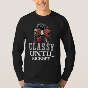 Klasse tot Kickoff Amerikaans Voetbal Meisje Game T-shirt