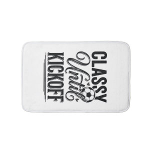 Klasse tot Kickoff Voetbal Vintage T-shirt Ontwerp Badmat
