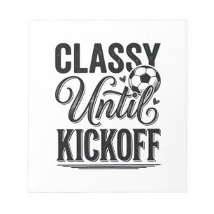 Klasse tot Kickoff Voetbal Vintage T-shirt Ontwerp Notitieblok