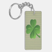 Klasse trendy Iers geluks shamrock Sleutelhanger (Voorkant Links)