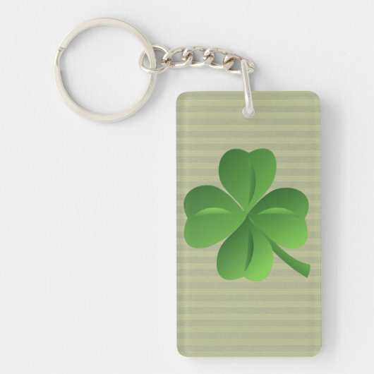 Klasse trendy Iers geluks shamrock Sleutelhanger (Voorkant)