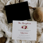 Klasse Tropical Black Wedding Receptie Kaart