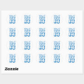 Klasse tweeduizend 13 - Blauw Ronde Sticker (Vel)