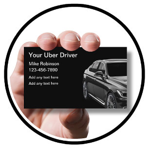 Klasse Uber-bestuurder rit aanmelding visitekaartj Visitekaartje
