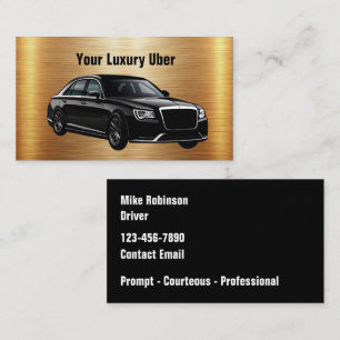 Klasse Uber-bestuurder rit Aanvraag Visitekaartje