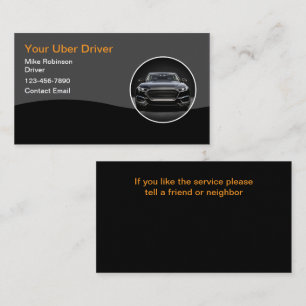 Klasse Uber Taxi Ride Hailing Visitekaartjes