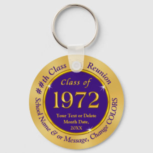 Klasse uit 1972 Gifts, Paars en gouden Sleutelhang Sleutelhanger