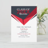 Klasse Uitnodiging reunion (Staand voorkant)