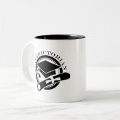 Klasse Valedictorian Gift Tweekleurige Koffiemok (Voorkant links)