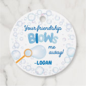 Klasse Valentijnse Bubble Favors Bedankjes Labels (Voorkant)